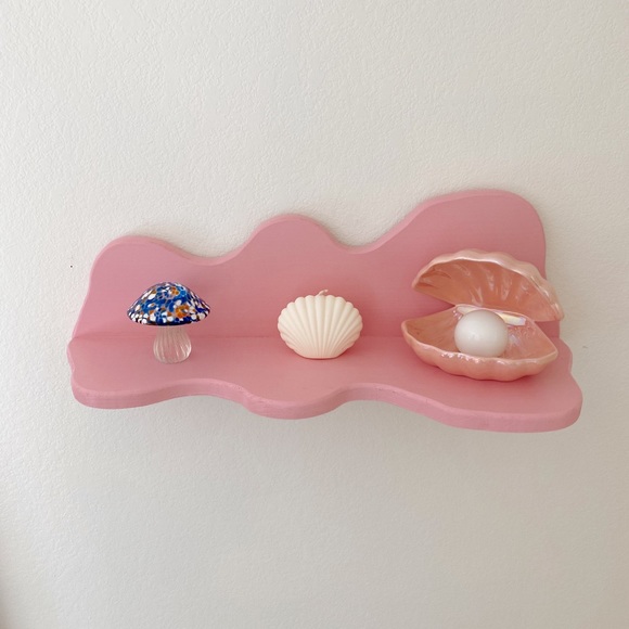 wavy squiggly floating shelf - pink 💖 - Picture 4 of 5